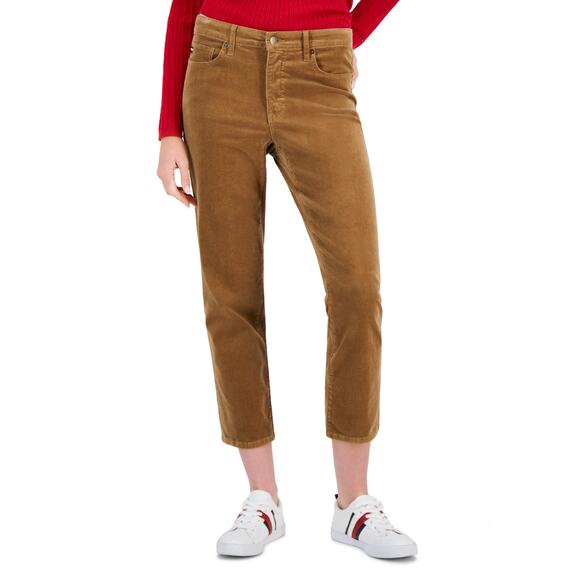 Tommy Hilfiger Women's Mid-Rise Corduroy Ankle Pants Size 14 - Picture 1 of 4